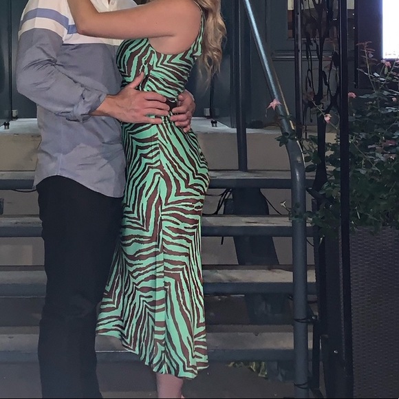 ASOS Midi Satin Zebra Print Slip Dress - Picture 7 of 7